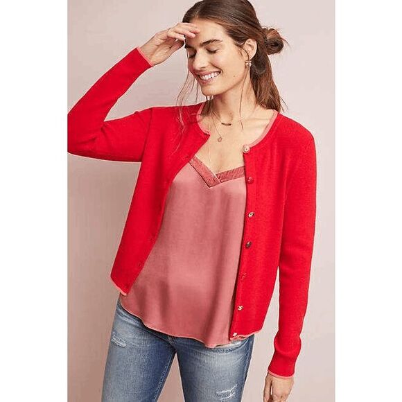 Anthropologie Women's Valentine Cardigan Sweater size Medium - Picture 2 of 8